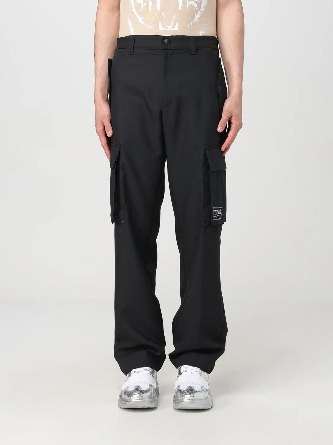 Pantalone cargo Versace Jeans Couture in misto viscosa