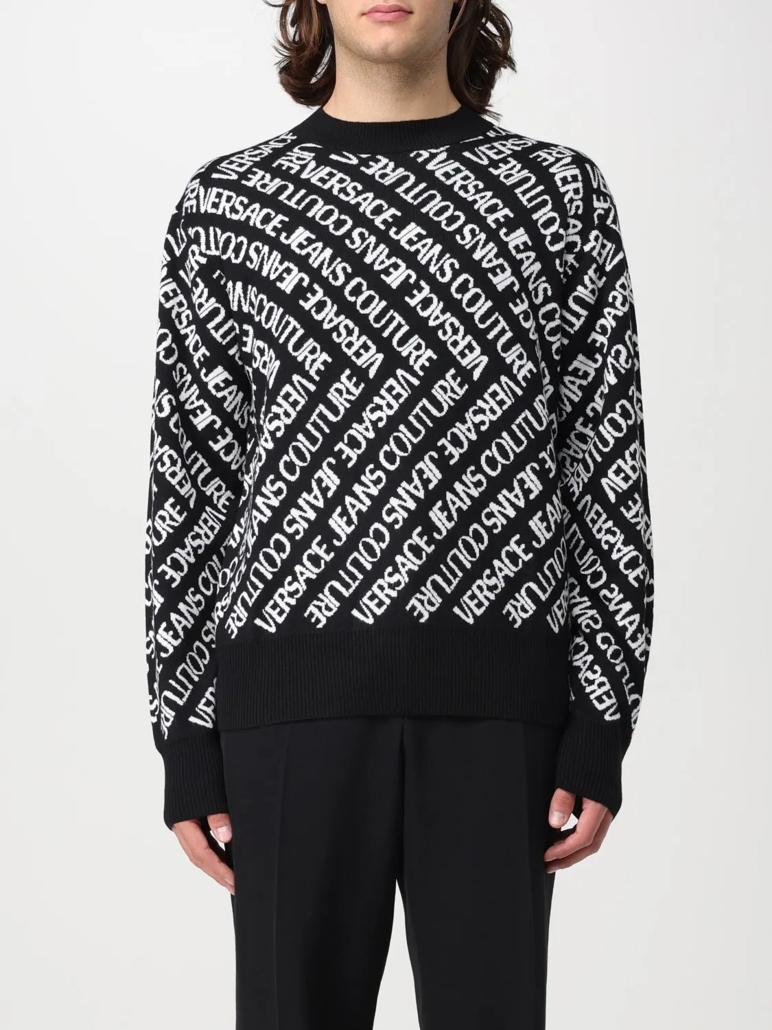 Pullover Versace Jeans Couture in maglia jacquard