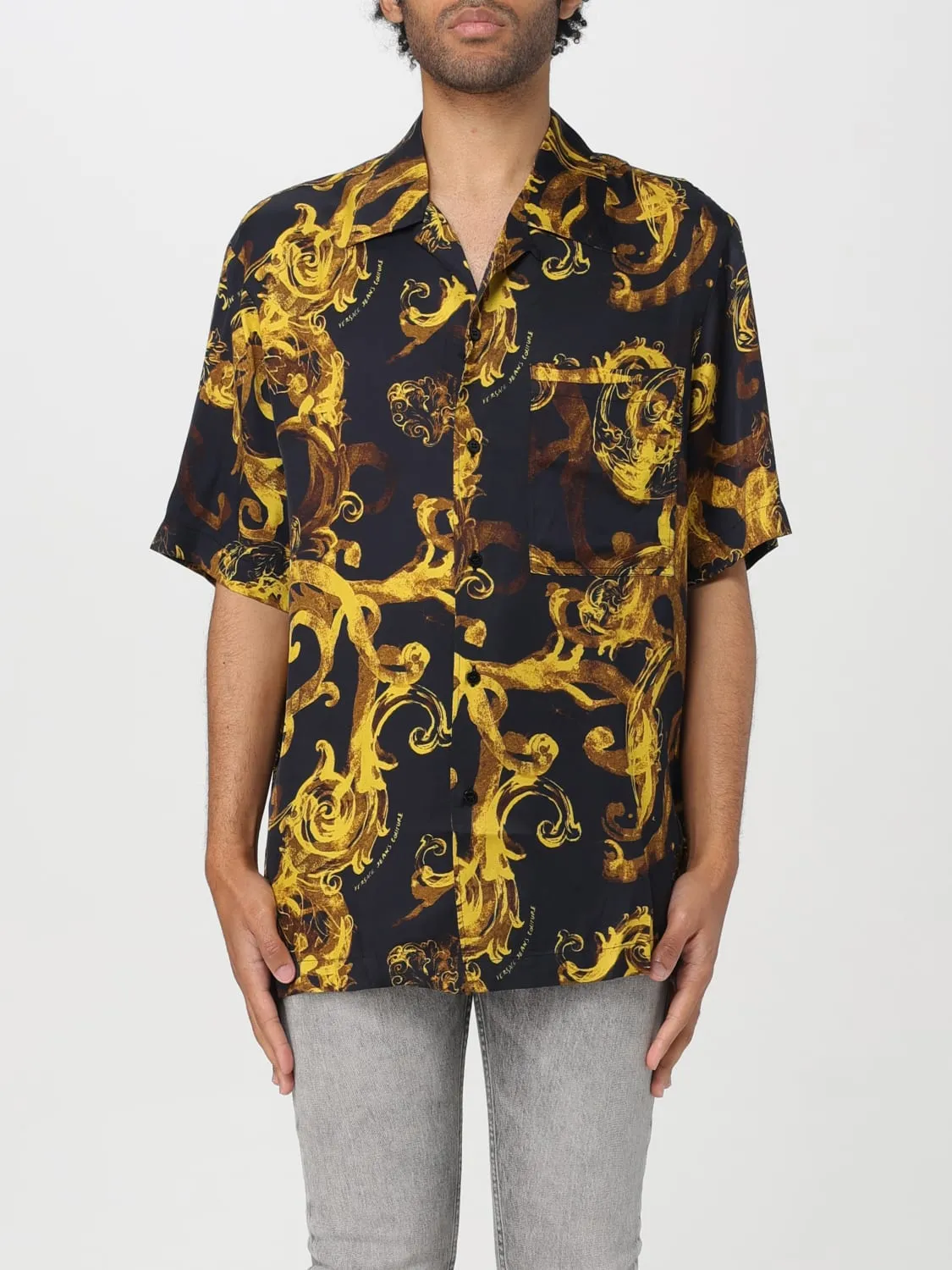 Camicia Baroque Versace Jeans Couture in viscosa stampata