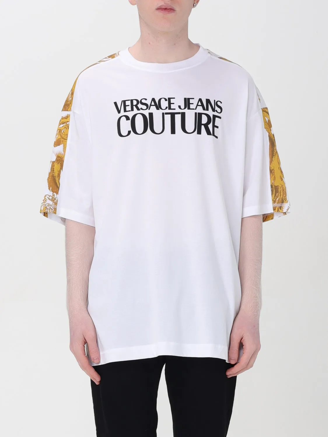 T-shirt Versace Jeans Couture in cotone con stampa Baroque