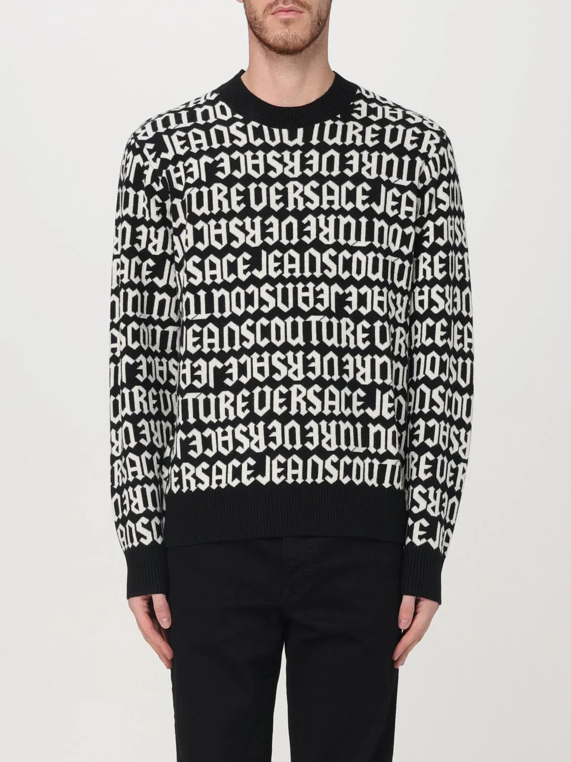 Pullover Versace Jeans Couture in misto lana con logo