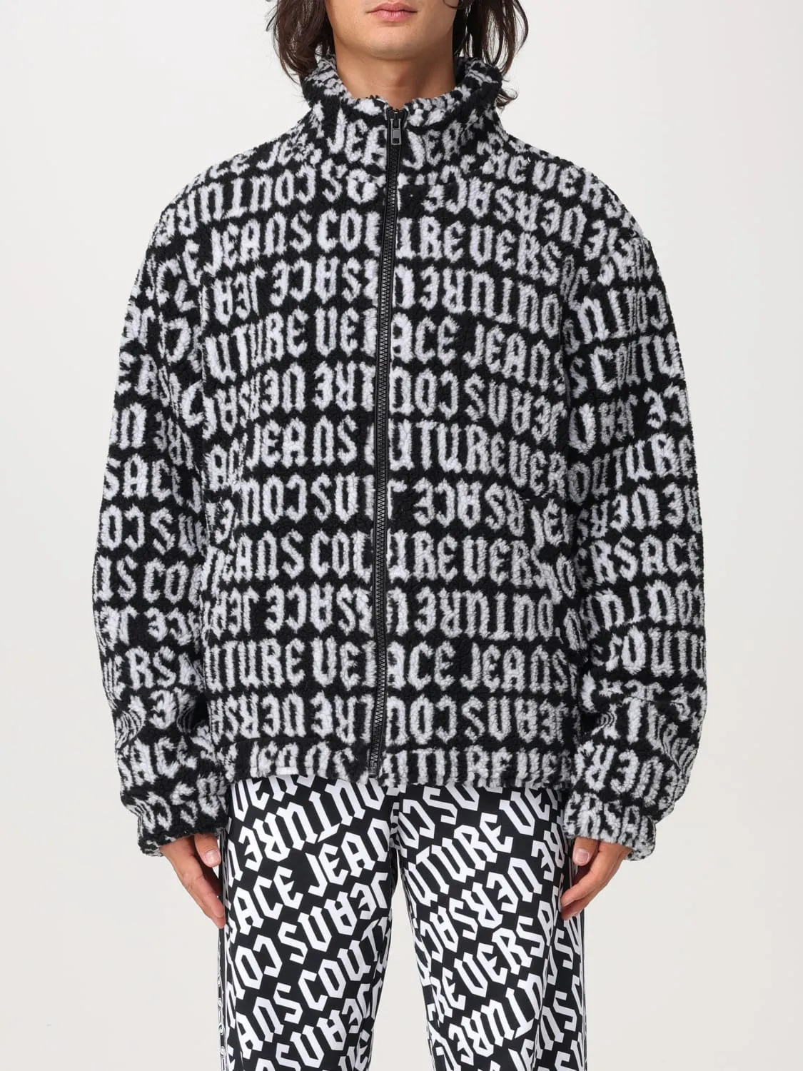 Giubbotto Versace Jeans Couture in shearling sintetico