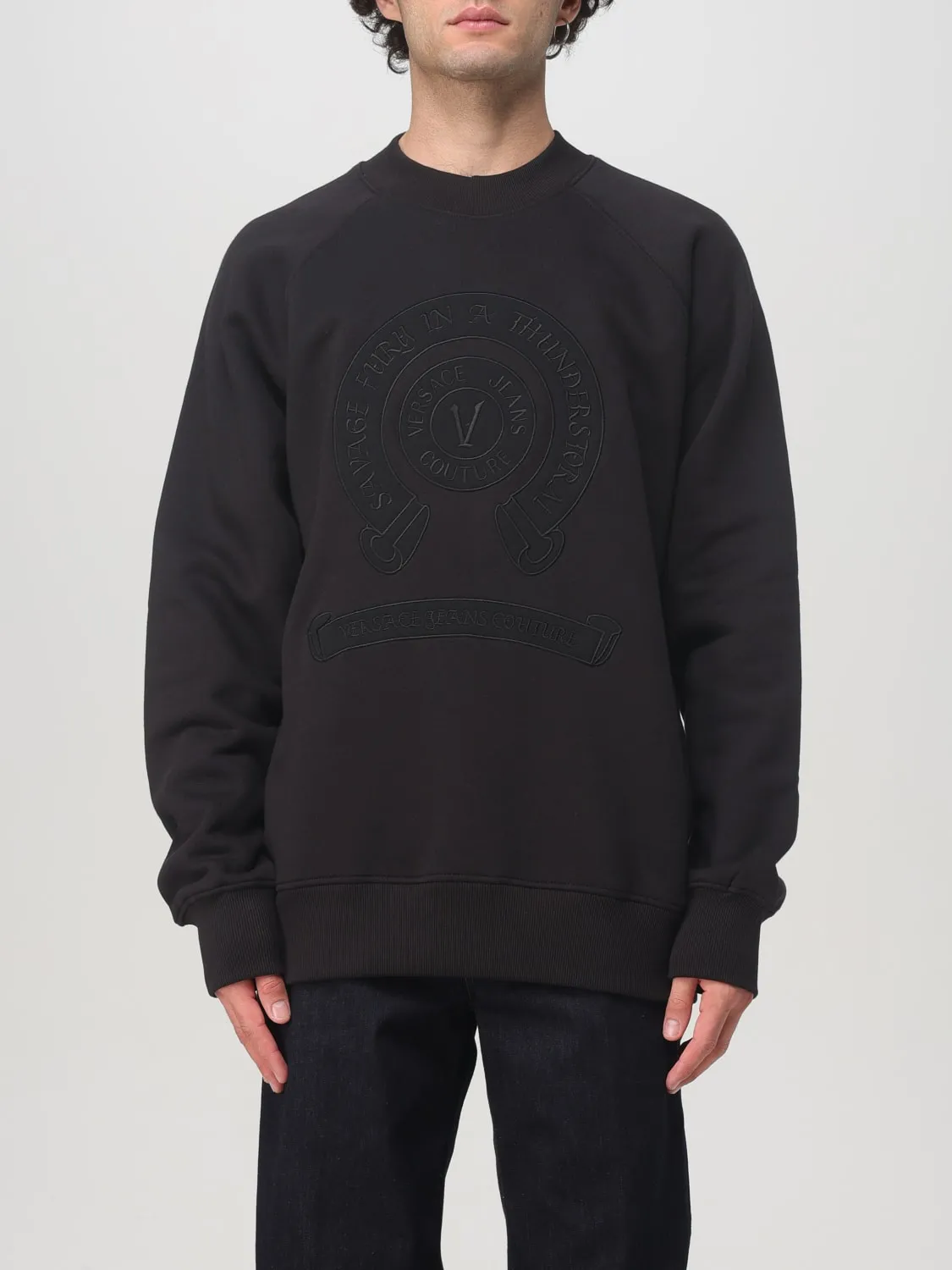 Felpa Versace Jeans Couture in cotone con logo