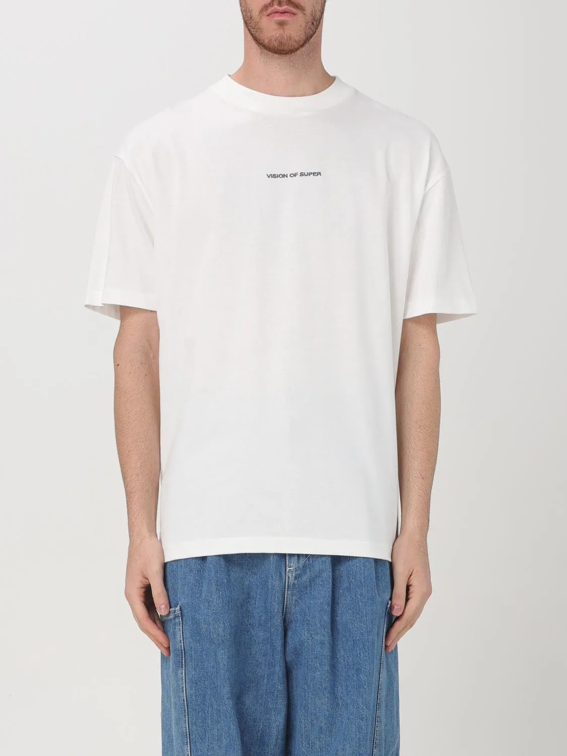 T-shirt Vision Of Super in cotone con logo ricamato