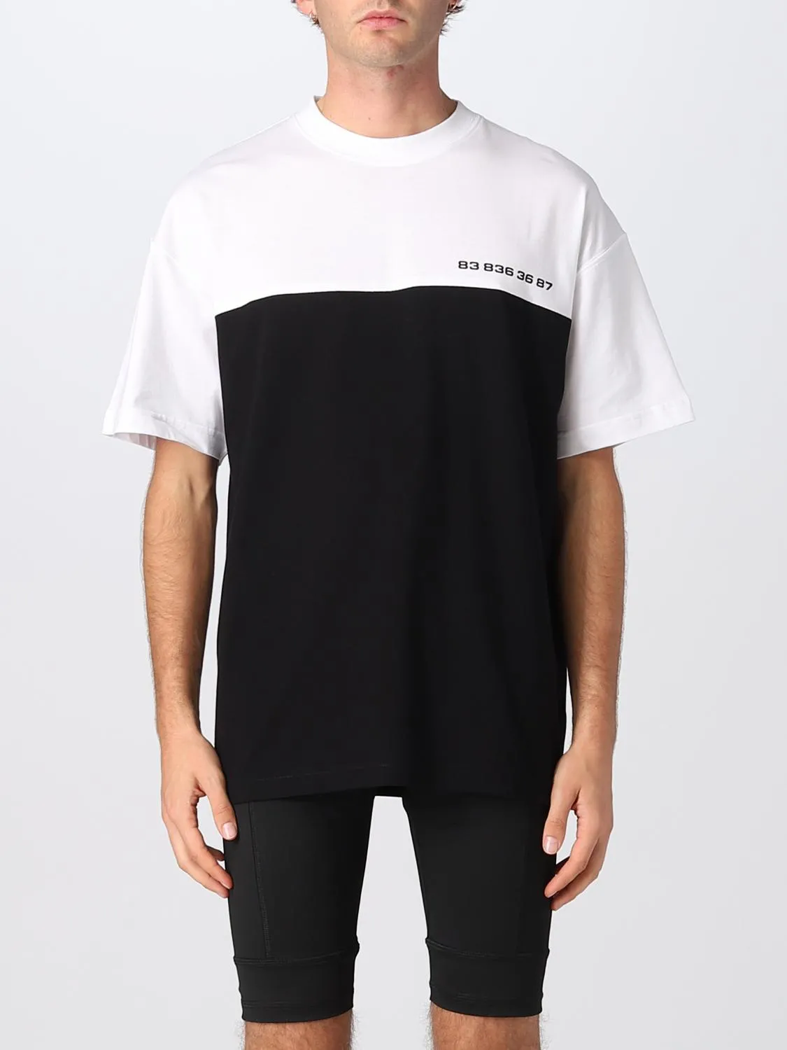 T-shirt bicolore Vtmnts con mini logo