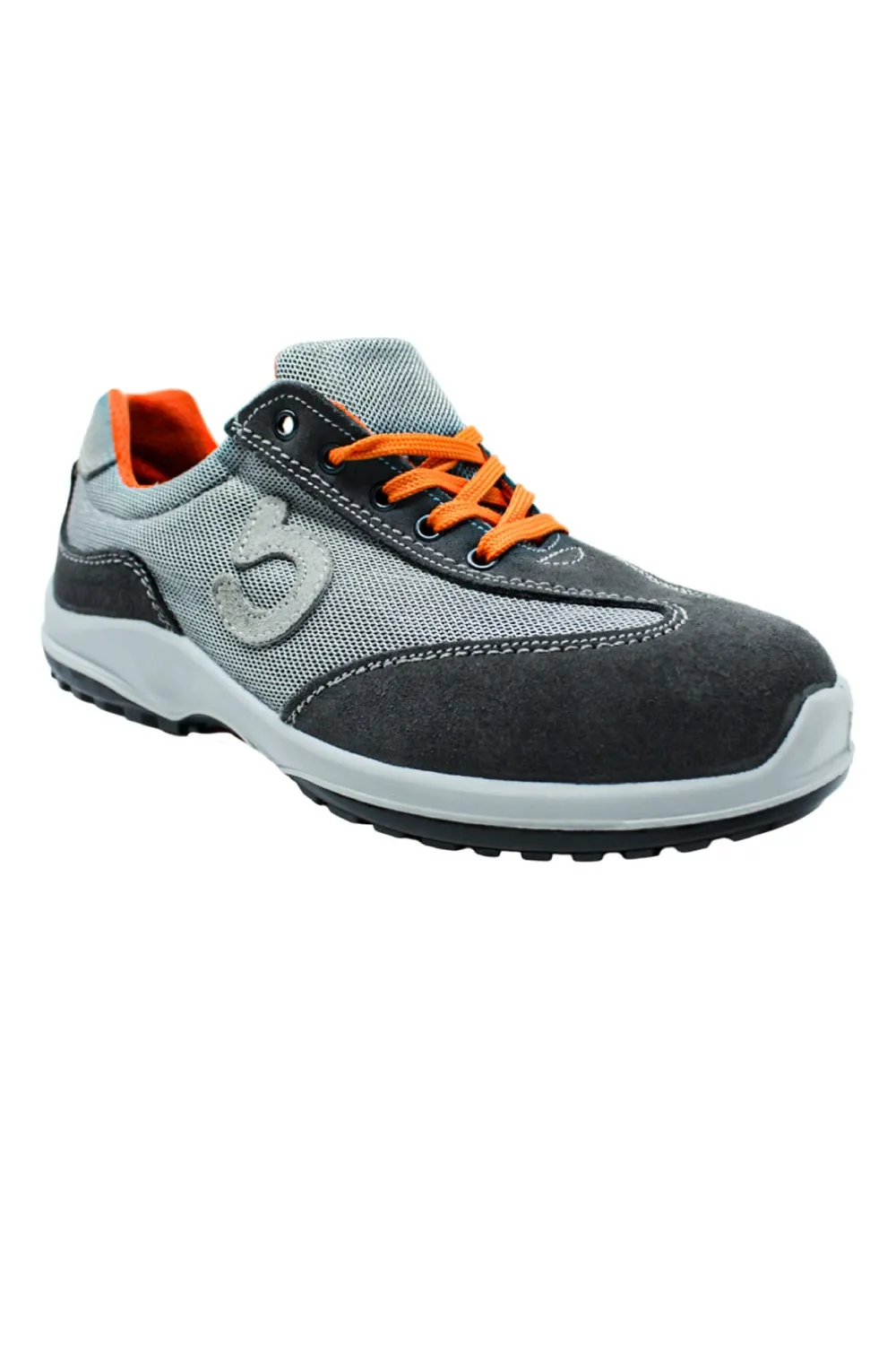 BXWORK S1P SHOES GREY AND ORANGE