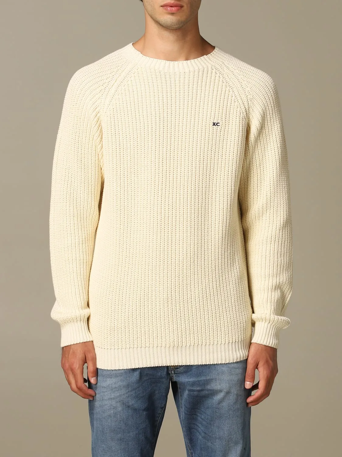 Maglia XC a coste inglese con logo ricamato