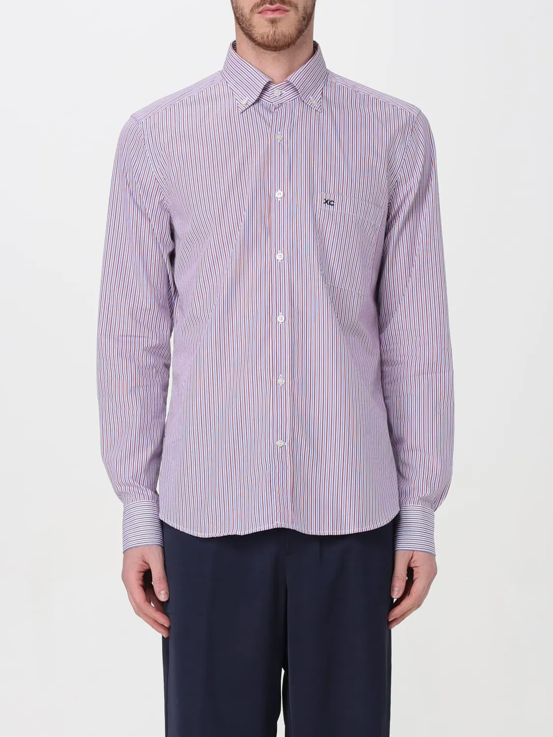 Camicia XC in popeline con motivo a righe