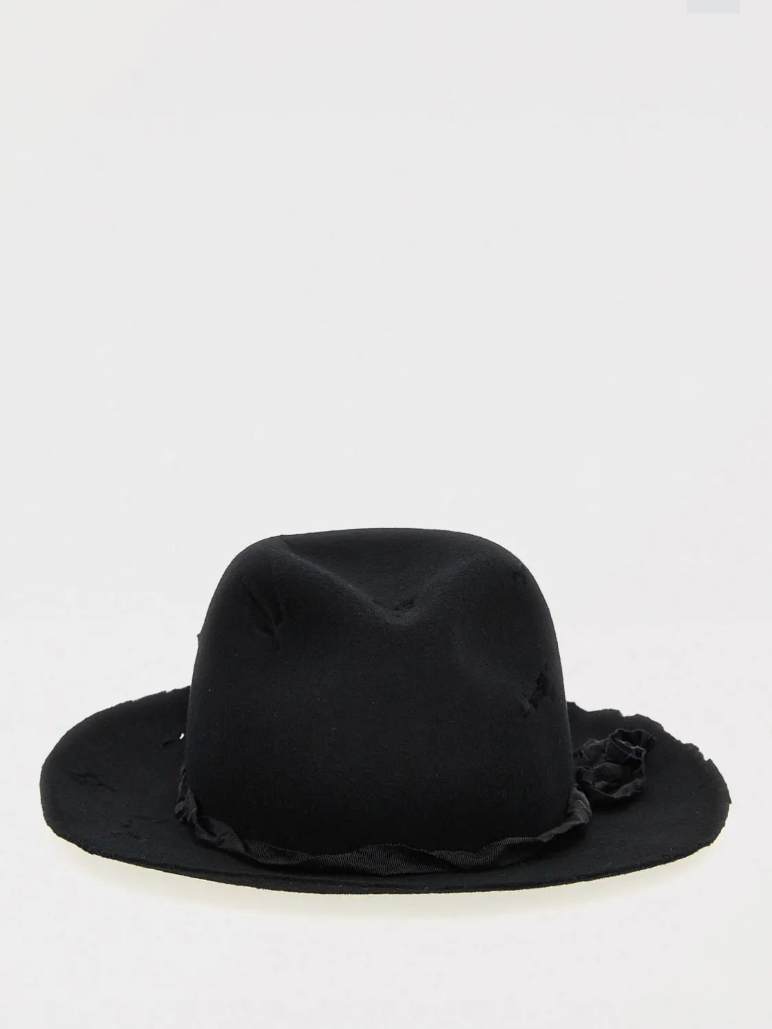 Cappello Yohji Yamamoto in feltro di lana effetto used