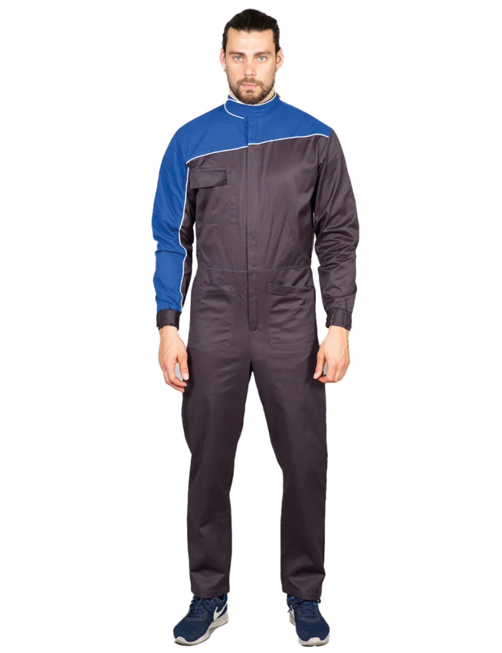 Zweifarbiger Overall aus 240 g/m² Mischgewebe für die Arbeit