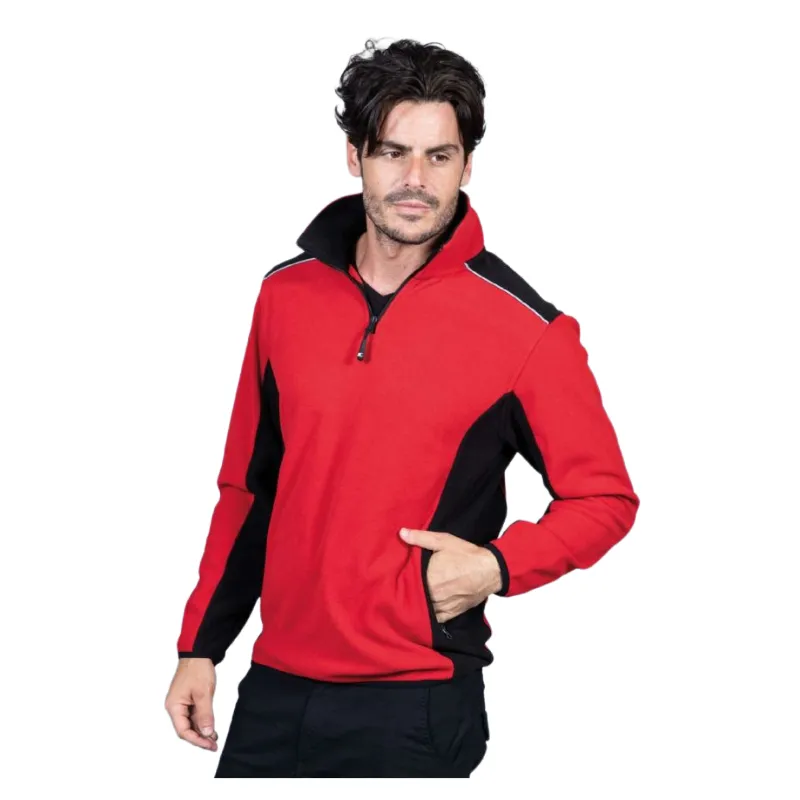 Zweifarbiger Halbzip-Pullover Größe 280 für die Arbeit Neue Linie